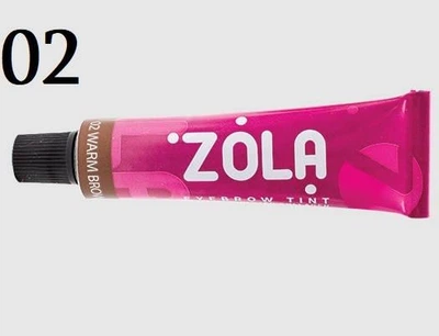 Краска для бровей с коллагеном (тепло-коричневая) Warm Brown 02 Zola 15 мл