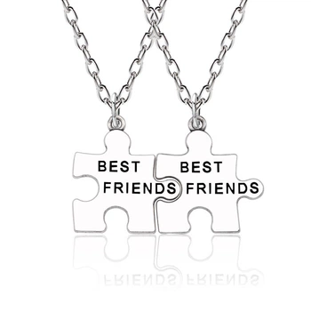 Парные подвески кулоны пазлы Best Friends как оригинальные подарки друзьям 28018