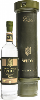 Горілка Ukrainian Spirit Reserve 3 л 40% в металевому тубусі та шкіряним оздобленням зеленого відтінку (4820261820980)