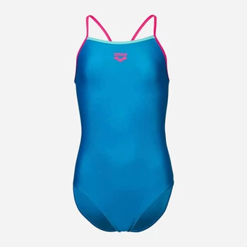 Дитячий суцільний купальник для дівчинки Arena Swimsuit Light Drop Solid 005919-860 116 см Синій (3468337486428)