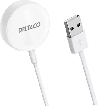 Kabel do ładowania Deltaco Apple Watch Charger USB-A White (7333048060242)