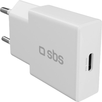 Мережевий зарядний пристрій SBS Ultra Slim 30W Power Delivery White (TETRGAN1C30SLIM)