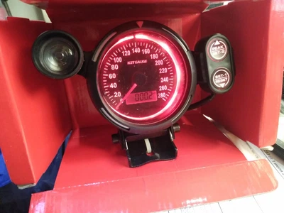 Додатковий прилад спідометр Ket Gauge 37601 RED з відсіканням Ø80мм тюнінгові автомобільні SV0339