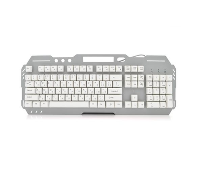 Клавіатура з підсвічуванням USB JEDEL K503, довжина кабелю 170см, (Eng/Рус), (483х188х35 мм) White, 104к, Q20