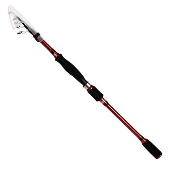 Спінінг телескопічний Sams Fish PREEMA SF24327-2.7, 2.7 м, складаний 62 см, тест 10–40 г, з чохлом, червоно-чорний