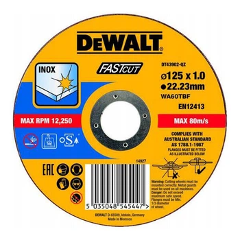 Круг отрезной по металлу DeWALT 125х1х22.23мм изогнутый (DT43902)