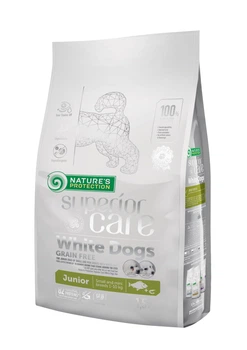 Сухой корм Nature's Protection Superior Care White Dogs Grain Free White Fish Junior Small Breeds для юниоров малых пород с белой рыбой 1,5 кг