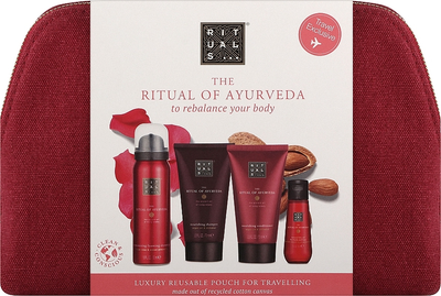 Zestaw damski Rituals Ayurveda Szampon 70 ml + Żel pod prysznic 50 ml + Odżywka 70 ml + Suchy olejek do ciała i włosów 30 ml (8719134185508)