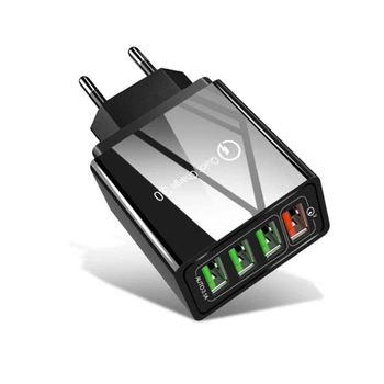 Сетевое зарядное устройство BK376 с 4 USB портами — быстрая зарядка QC 3.0 18W для одновременной зарядки смартфонов, планшетов, гаджетов
