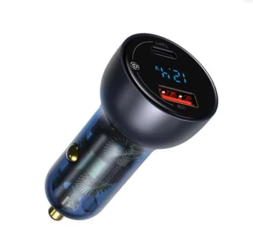 Baseus 65W автомобильная зарядка для ноутбука от прикуривателя 12V PPS PD QC4.0 USB-C/USB-A адаптер