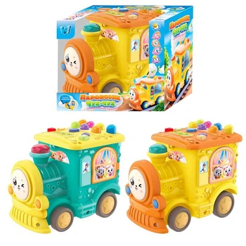Музичний паровозик 95606 "WToys", 2 кольори, ОЗВУЧУВАННЯ УКРАЇНСЬКОЮ МОВОЮ, казки, пісні, скоромовки, загадки, світло, пальчикові ігри, гра-сту