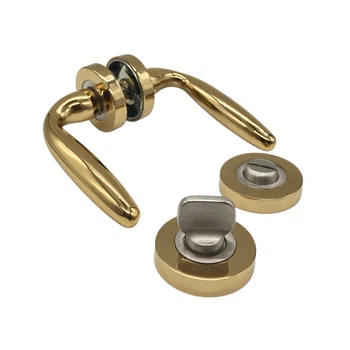 Межкомнатный врезной замок с ручками Sofuoglu Mimoza Albrefin/Satin 95 мм под защелку WC