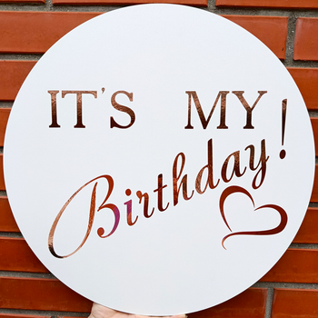 Мини Баннер Для Фотозоны IT’S MY Birthday! Розовое Золото
