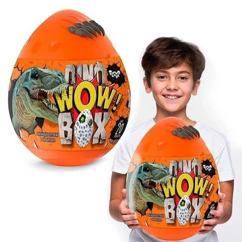 Большое яйцо Danko Toys Динозавр с подарками оранжевый