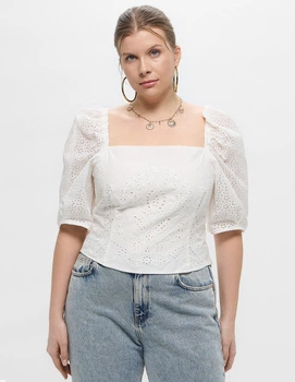 Блуза H&M Ж1116868 (08750401) колір білий (Ж1116868 - 205281)