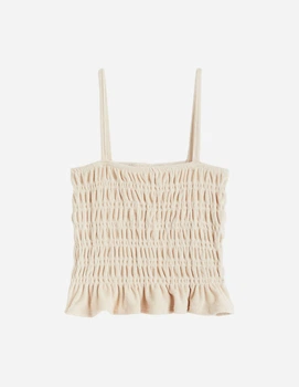 Топ H&M Ж1116777 (10836235 10887615) колір бежевий (Ж1116777 - 205066)