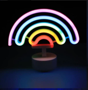Неоновый светильник Rainbow цветная Радуга - 19х23 см