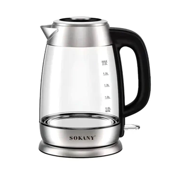 Електрочайник скляний Sokany SK-SH-1069 дисковий 2л