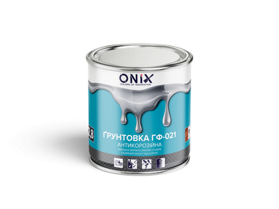 Грунт по металлу 2.8 кг ГФ-021 Серый антикорозийный "ONIX"