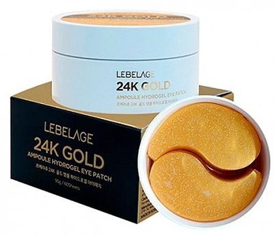 Гидрогелевые патчи для глаз Lebelage 24K Gold Ampoule Hydrogel Eye Patch 60шт (60шт) (896514-1748976869-2)