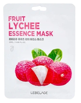 Тканинна маска з екстрактом плодів личі - Lebelage Fruit Lychee Essence Mask 25ml