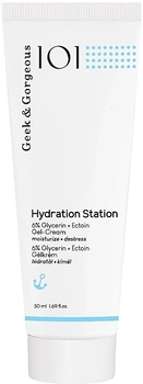 Интенсивно увлажняющий гель-крем - Geek & Gorgeous Hydration Station 6 % Glycerin + Ectoin Gel-Cream 50ml (1120130-784632315-2)