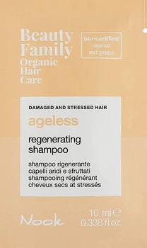 Восстанавливающий шампунь для поврежденных волос (пробник) - Nook Beauty Family Organic Hair Care Ageless Shampoо 10ml (10ml) (1277033-1639529615-2)