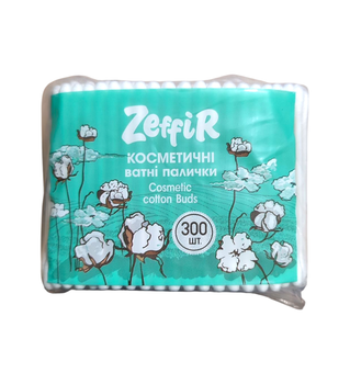 Палички ватні косметичні Zeffir 300 шт.