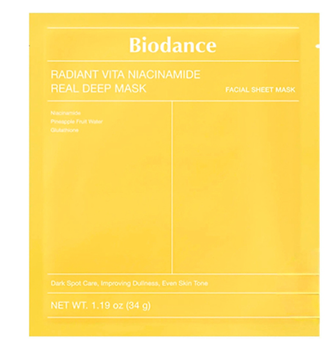 Маска гідрогелева для обличчя з ніацинамідами Biodance Radiant Vita Niacinamide Real Deep Mask 34 г