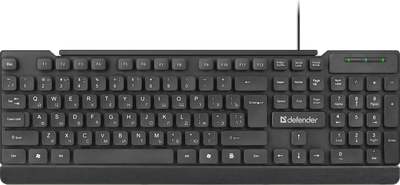 Клавіатура DEFENDER Element HB-190 USB RU, чорна, повнорозмірна