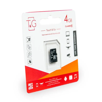 Карта пам'яті microSDHC T&G 4GB class 10 (без адаптера)