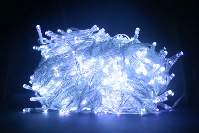 Гирлянда с прозрачным проводом 500LED 38 м Белая