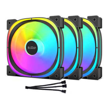 Набор вентиляторов PcCooler EF 120 ARGB BK 3 IN 1 Black