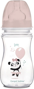 Бутылочка с широким отверстием "Easystart Exotic Animals" антиколиковая, 240 мл, розовая - Canpol Babies 240ml (1320523-31105900)