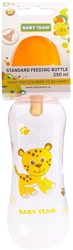 Пляшечка для годування з латексною соскою, 250 мл, помаранчева - Baby Team 250ml (1237093-31099073)