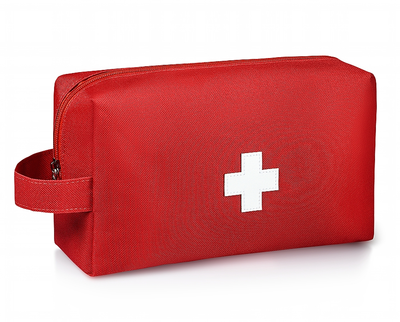 Аптечка тканевая дорожная, красная 24x14x8 см "First Aid Kit" - MAKEUP First Aid Kit Bag M (1112968-27054739)