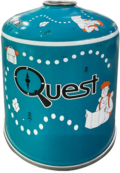 Газовий балон - картридж для туристичних плит та пальників Quest 450 г (Q-G450)