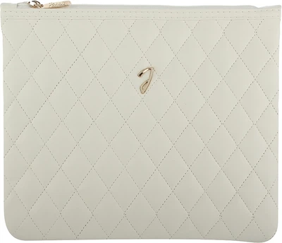 Косметичка стеганая большая, бежевая, A6130VT - Janeke Beige Quilted Pouch (1180549-27076440)
