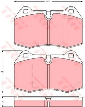 Дискові гальмівні колодки TRW (GDB1269)