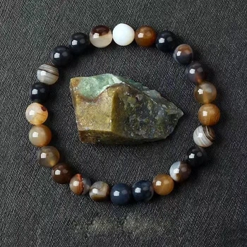 Браслет из натурального агата Coffee Agate