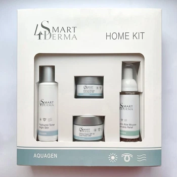 Экстра-увлажняющий подарочный набор для ежедневного ухода за кожей HOME KIT AQUAGEN SMART4DERMA