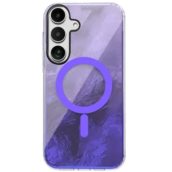Чехол TPU Shiny Mountain (MagFit) для Samsung Galaxy S25 Purple