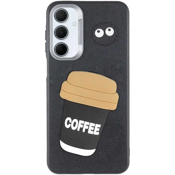 Чехол Накладка CaseIT Leather Toys для Samsung Galaxy A36 5G / A56 5G Coffee / Black