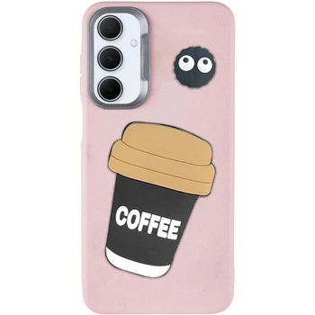 Чехол Накладка CaseIT Leather Toys для Samsung Galaxy A36 5G / A56 5G Coffee / Pink