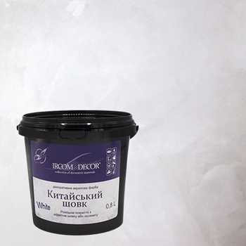 Краска декоративная ИРКОМ Китайский шелк, 0,8 л, белый, матовый