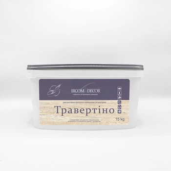 Декоративная штукатурка Ircom Decor Травертино IP-59 Travertino, 15 кг, белый