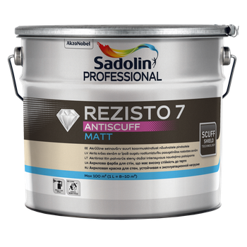 Фарба Sadolin Professional Rezisto 7 Antiscuff для стін, зносостійка, 9.3 л, безбарвна, BC