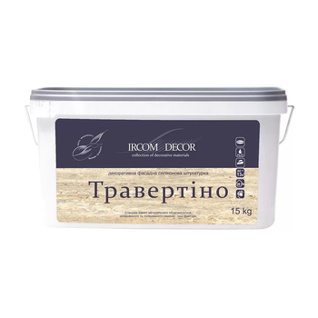 Декоративная штукатурка Ircom Decor Травертино IP-59 Travertino, 25 кг, белый