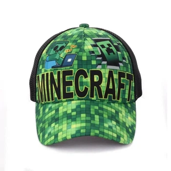 Дитяча кепка "Minecraft " з яскравим принтом, зелена