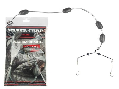Донный монтаж на толстолоба Prof Montazh Silver Carp 2 крючка
